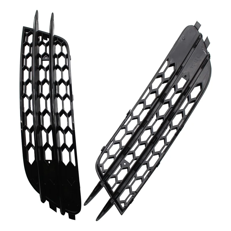 

1Pair Front Fog Light Cover Honeycomb Grille Racing Grills For A6 C7 2012-2015 4G0807681 4G0807682-X59A