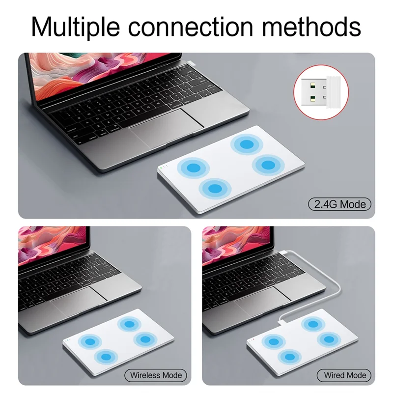 AY14 -Trackpad Bluetooth Nirkabel 2.4G Touchpad Kabel Touch Pad Trackpad Mouse Isi Ulang Untuk Laptop PC Pad
