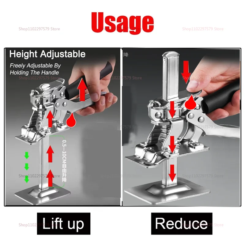 1 قطعة مجلس الوزراء رافع توفير العمالة الذراع جاك مصعد أداة بلاط الارتفاع الضابط اليد رفع دريوال لوحة الباب تركيب