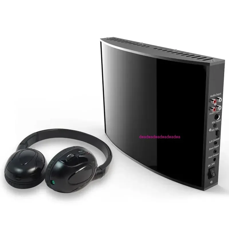 نظام سماعات الرأس اللاسلكية IR بطول 30 مترًا لاختبار IELTs TOEFL وصوت ستيريو #3