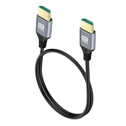 HD2.1 UHD Cable Support 8K@60Hz 4K@120Hz ARC HDCP 48Gbps High Speed HDR Ultra-Thin Video Cord for Laptop PC Monitor PS4/5 HDTV