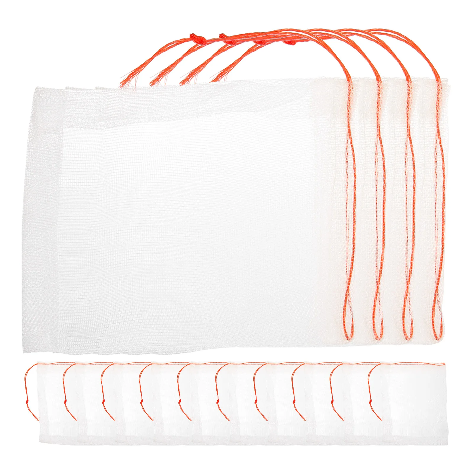 

50pcs Fruit Protective Mesh Bags 15x10cm Nylon Drawstring Anti Bird Insect Proof Garden Vegetable Necessity Plant Cage
