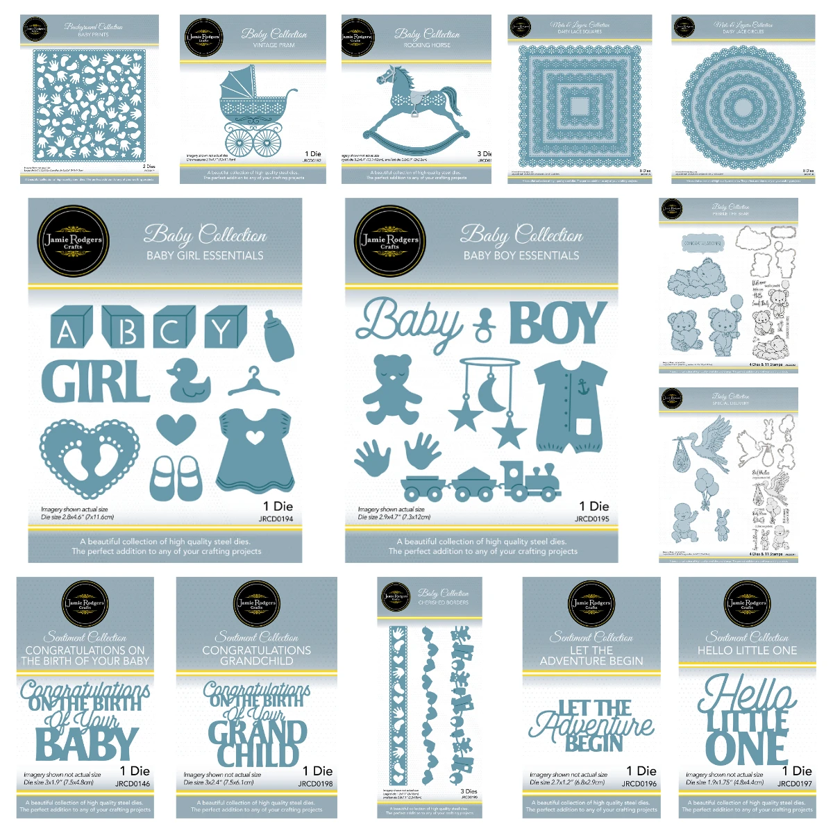 

Baby Essentials Craft Die Metal Cutting Dies for DIY Scrapbooking Greeting Card Decorative Embossing craft Paper Craft Template