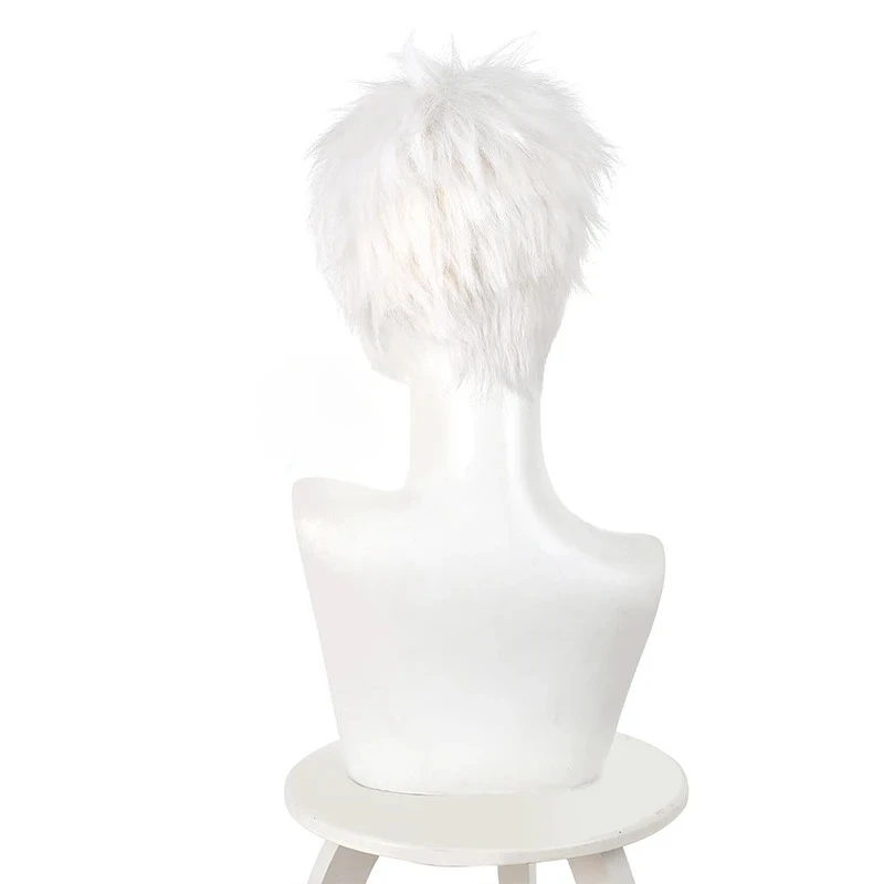 Perruque de Cosplay Anime The Summer Hikaru Died Hikaru Indou, cheveux courts blancs, fête d'halloween pour femmes et hommes, accessoires de jeu de rôle de carnaval