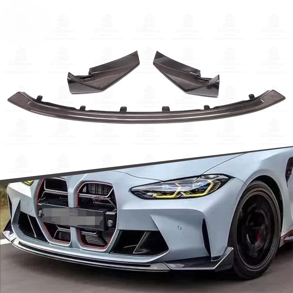 

Auto Front Lip Carbon Fiber Body Kit CSL Type Front Bumper Lip Spoiler For BMW M3 M4 G80 G82 2021+
