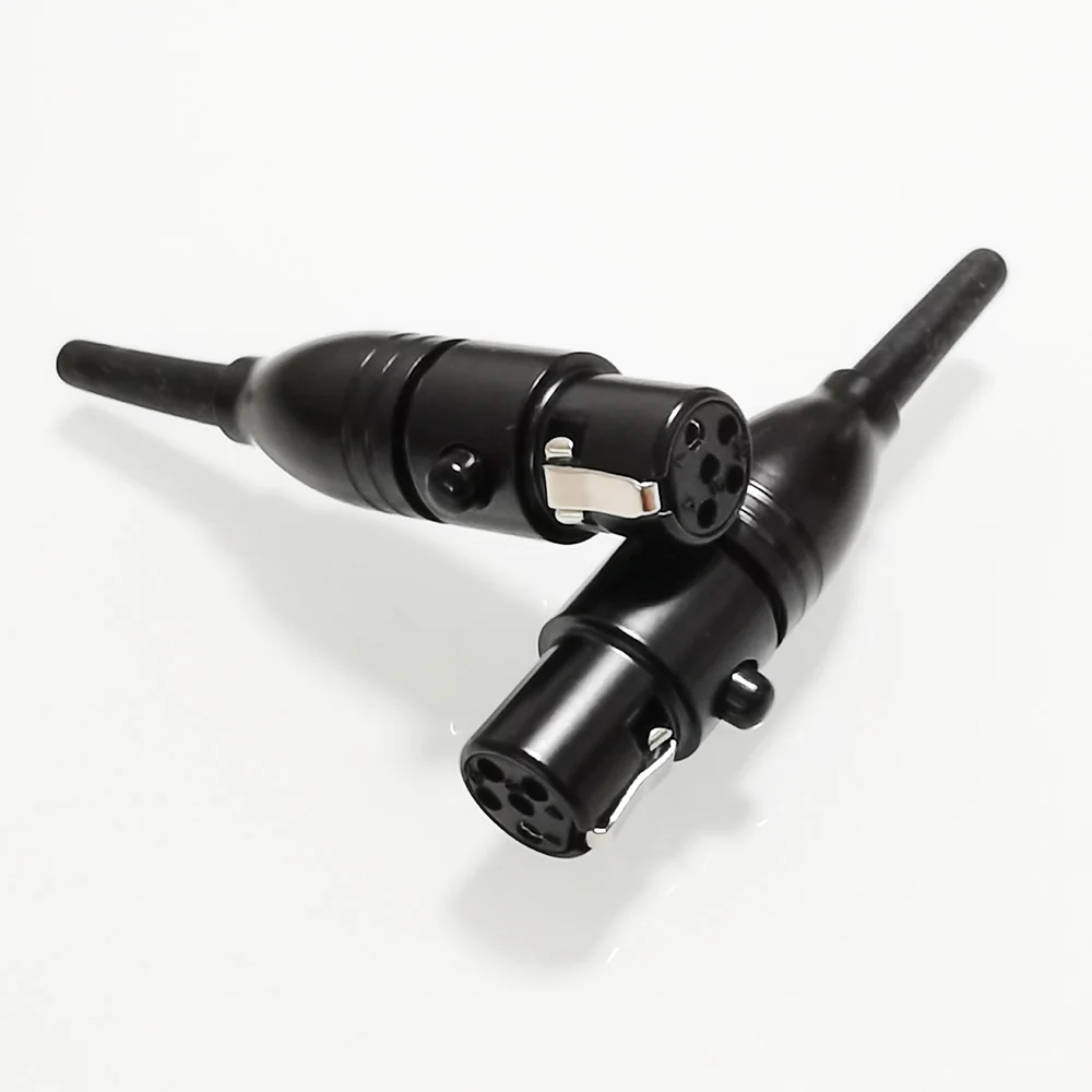 Alta qualidade 50 pçs/lote microfone cabo soquete adaptador mini xlr jack, 5 pinos para pro microfones com todos os preto metal habitação