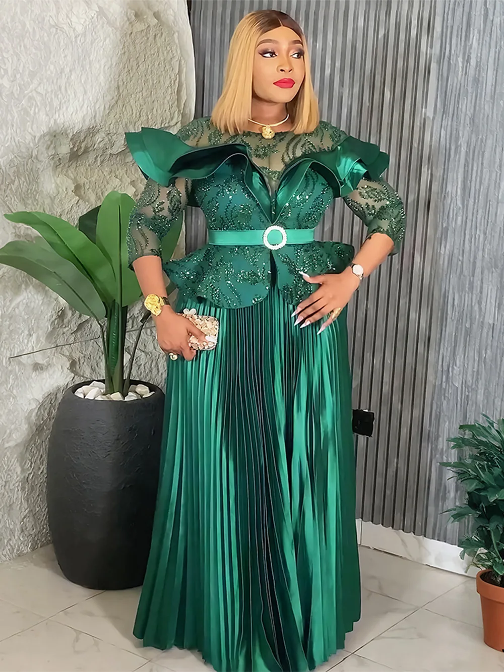 Robes élégantes à manches longues pour femmes, robe de soirée de mariage, vêtements d'anniversaire, d'automne et d'hiver, de luxe, à paillettes, Maxi, 2025