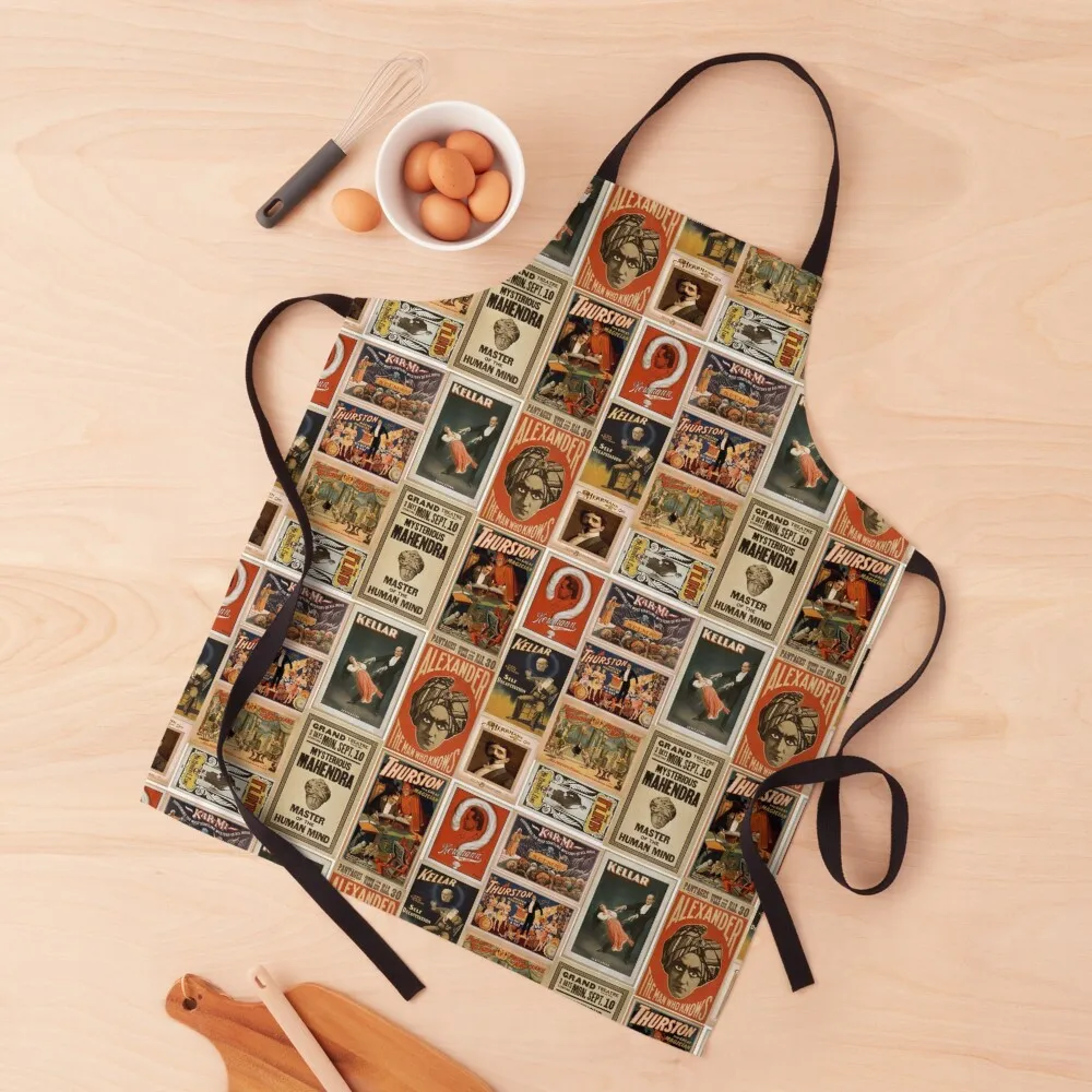 

Amazing Magician Retro Scrap Apron Kitchenware Korean Apron