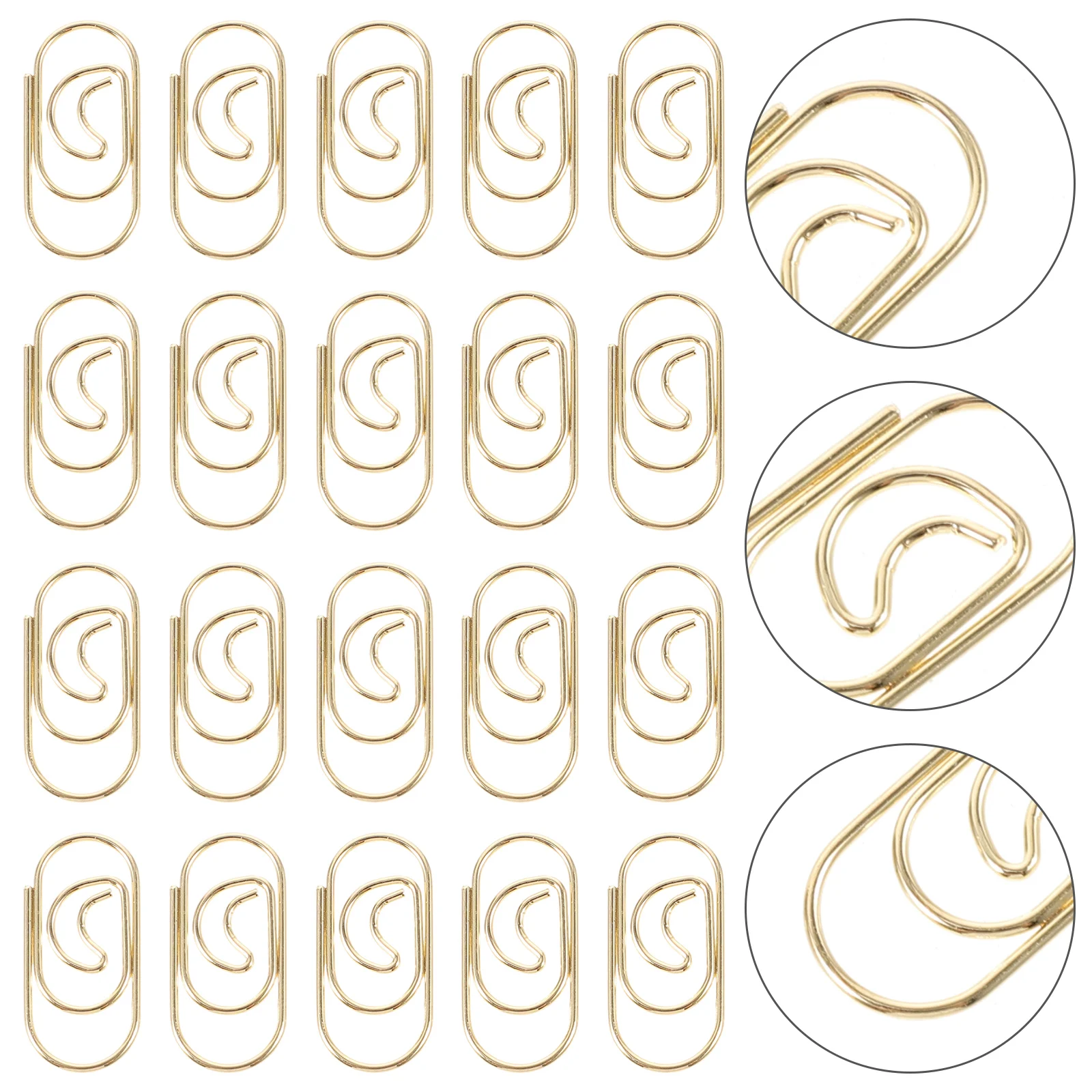 

100pcs Paper Clips Strong Clamping Office File Clips For Homework Documents Photos Students Supplies