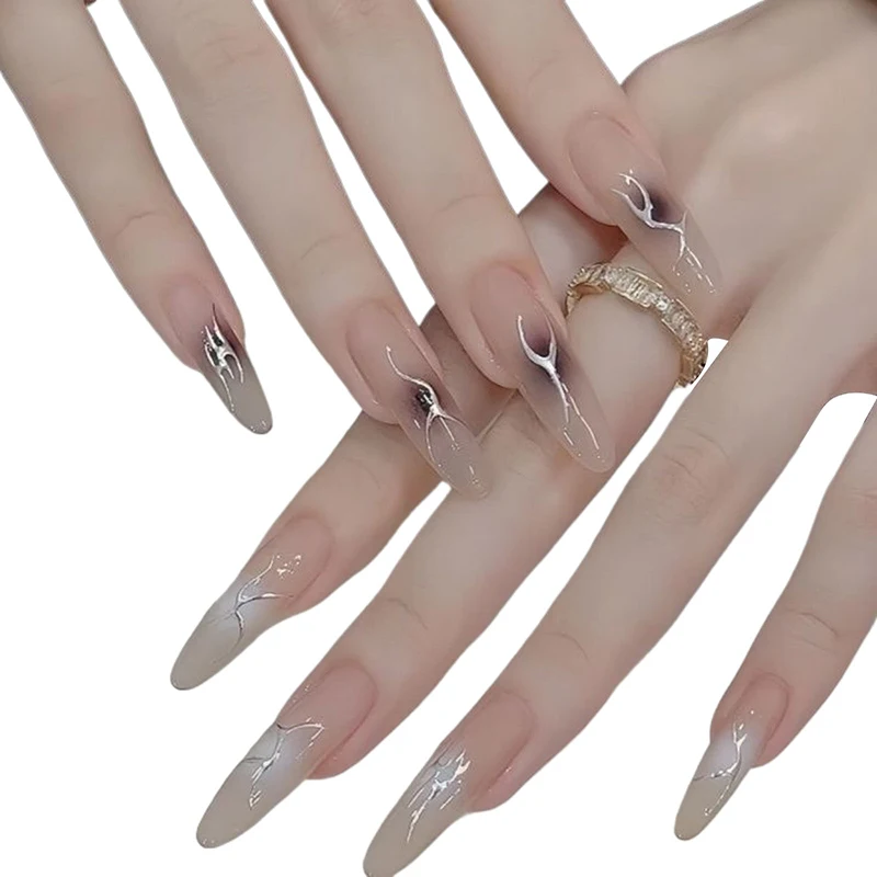 Linha de prata metálica adesivos de manicure de unhas metal cromo listra videira chama adesivo decalques fita redemoinho sliders franceses decoração folhas