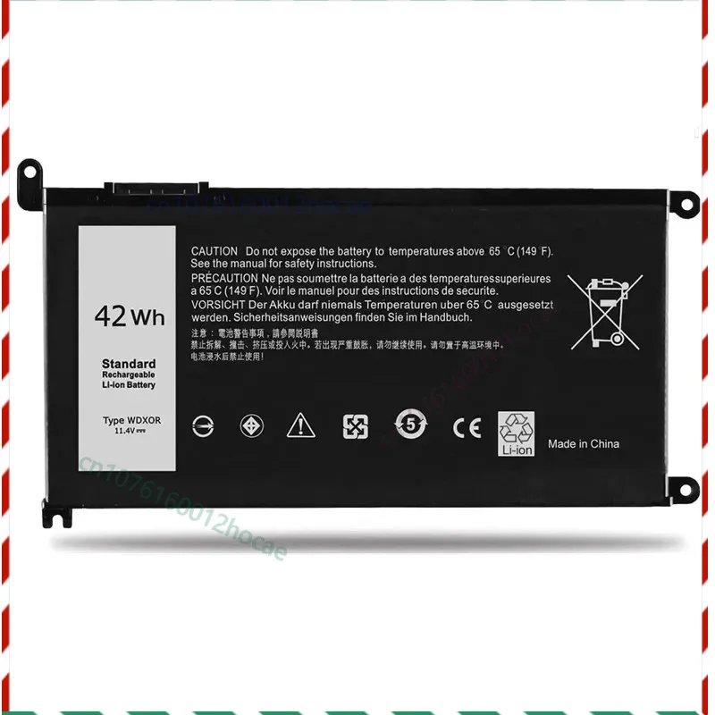 جديد 11.4V 42Wh جديد WDX0R WDXOR بطارية الكمبيوتر المحمول لديل انسبايرون 13 15 5379 5565 5468 5567 5568 5570 5575 5579 7368 7560 7460