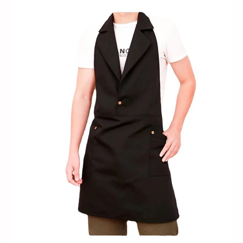 

Apron Barista Milk Tea Shop Restaurant Baking Men and Women Waiters Barber Bar DJ Work Clothes Bib Apron Kitchen Apron Dress NEW