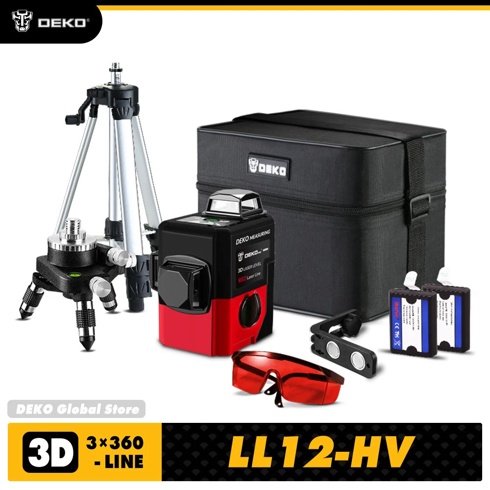 

3.7V 3X360 LL12-HV SERIES LASER LEVEL SELF-LEVELING HORIZONTAL&VERTICAL INDOOR&OUTDOOR CONSTRUCTION TOOLS POWERFUL DETECTOR DEKO