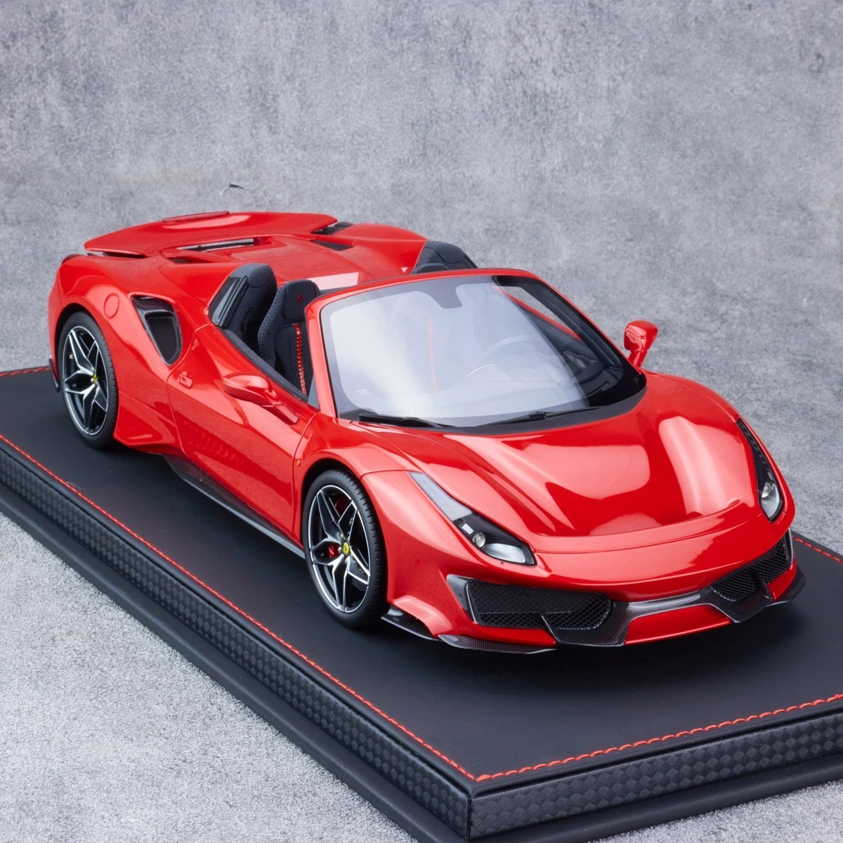 BBR 1:18 488 Pista Spider Red Simulation Limited Edition Resin Metal Static Car Model Toy Gift
