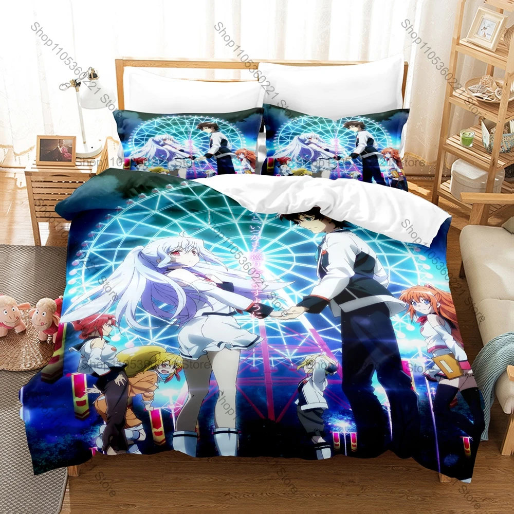 

Plastic Memories Anime Bedding Set, Duvet Cover + 2 Pillowcases Character Pattern Bed Linens for Home & Dorm