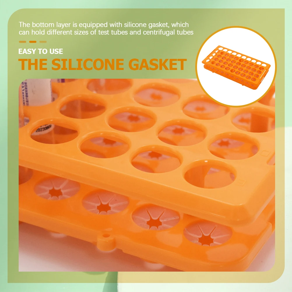 

50 Holes Test Tube Rack 18mm Wide Tubes Holder Lab Storage Organizer for Scientific Research Colleges