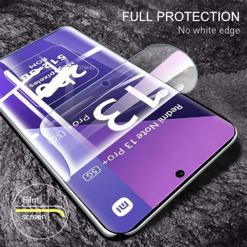 4IN1 Hydrogel Film For Xiaomi Redmi Note 12 13 11 10 9 8 7 Pro Plus 5G Camera Screen Protector Redmi Note 12S 11S 10S 9S 8T Film