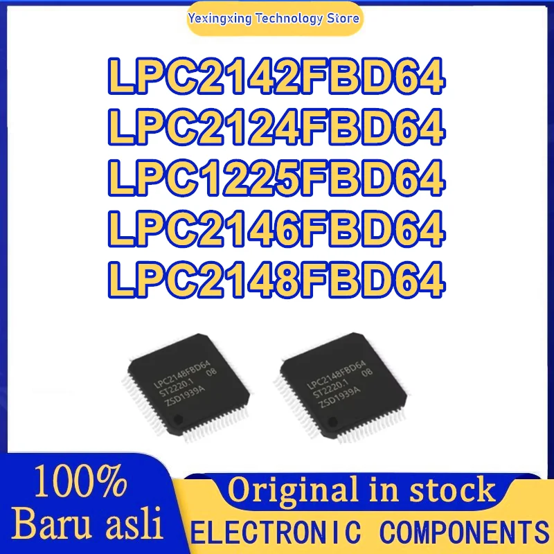 LPC2142FBD64 LPC2124FBD64 LPC1225FBD64 LPC2146FBD64 LPC2148FBD64 IC MCU Chip LQFP64 New Original in stock