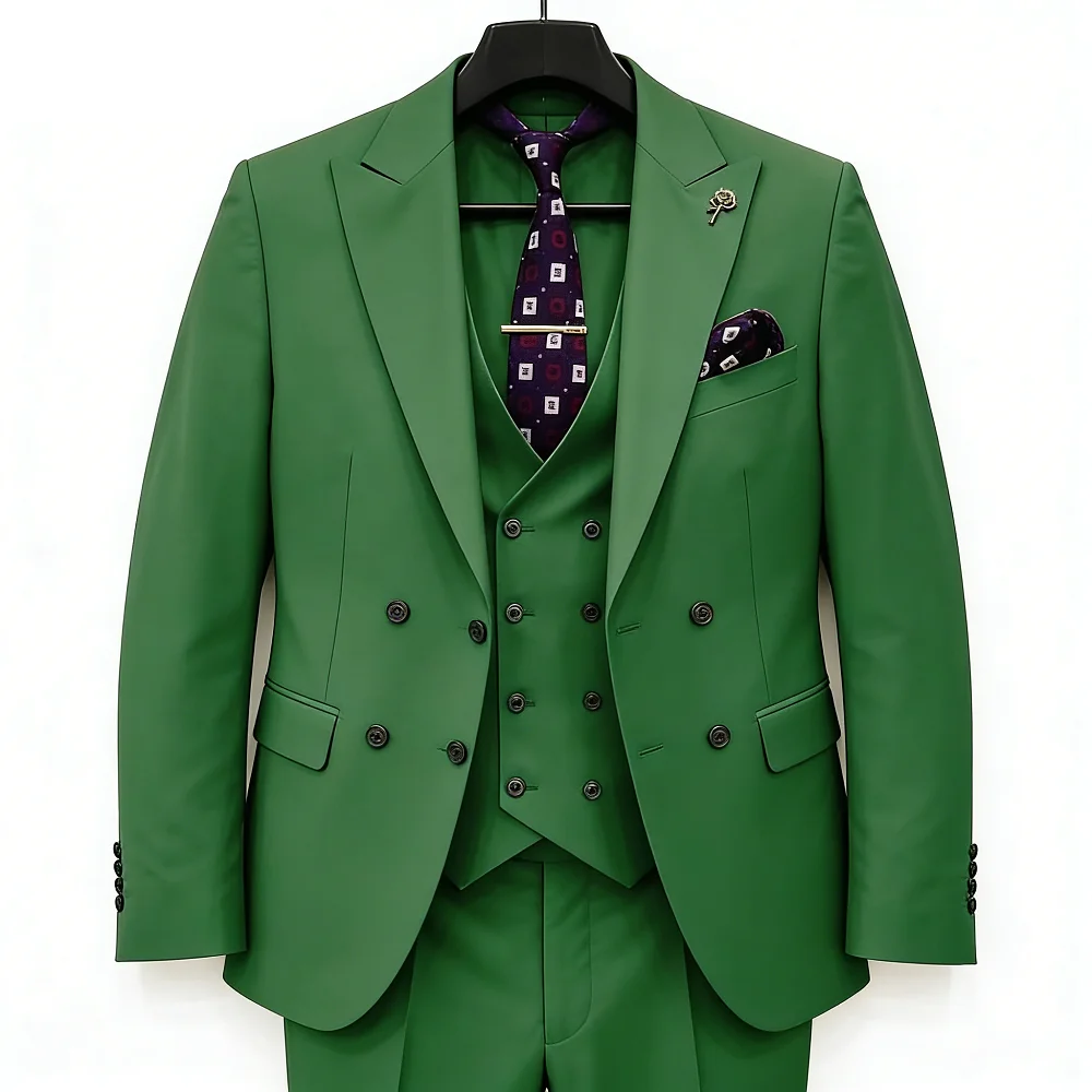 

Элегантный розовый мужской костюм с лацканами-петлями, комплект из 3 предметов: пиджак, жилет и брюки. Костюм для жениха, свадебный, деловой, для банкетов.