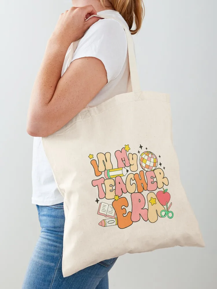 In My Teacher Era Teacher Appreciation Tote Bag custom bags shopper bag women canvas tote bags cloth bags Canvas Tote Bag