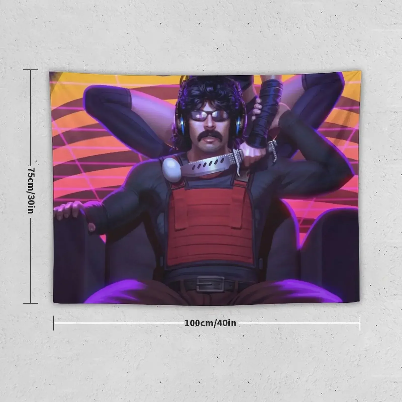 Dr Disrespect and Mrs Assassin Tapestry Room Decorations Aesthetic Decoration Wall Room Decorator Wall Hanging Tapestry