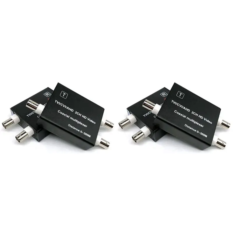 SQPP-4X AHD TVI CVI Video Multiplexer For Cctv Camera 2Ch Coaxial Video Converter For Hikvision Hdcvi 1080P