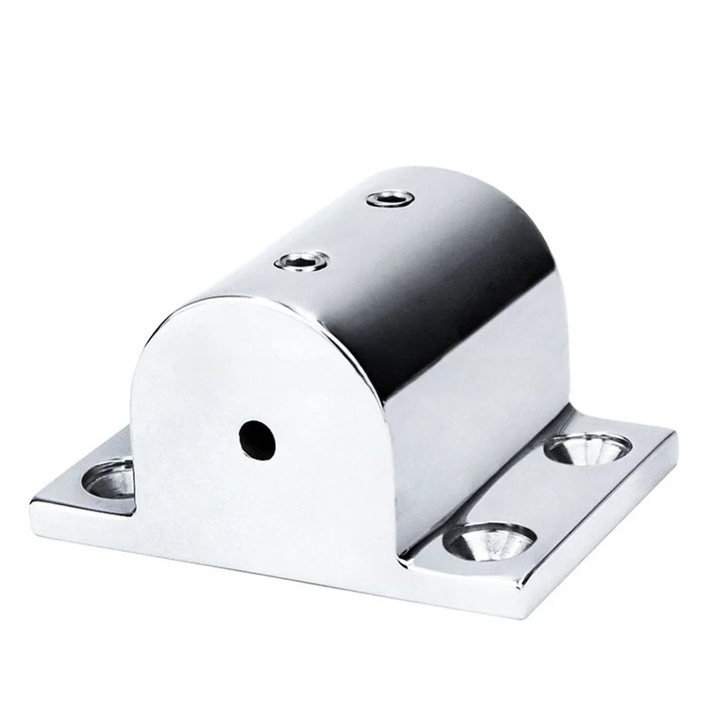 Rectangle Railing Base Constructed from 316 Stainless Steel for Marine Yacht Handrail Systems and Deck Rail Mounting