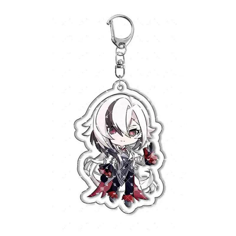 GENSHIN IMPACT-llaveros de juego de Anime, 9 piezas, Neuvillette, Wriothesley, Lyney, Furina, accesorios, juego de colgantes, insignia de utilería, regalo