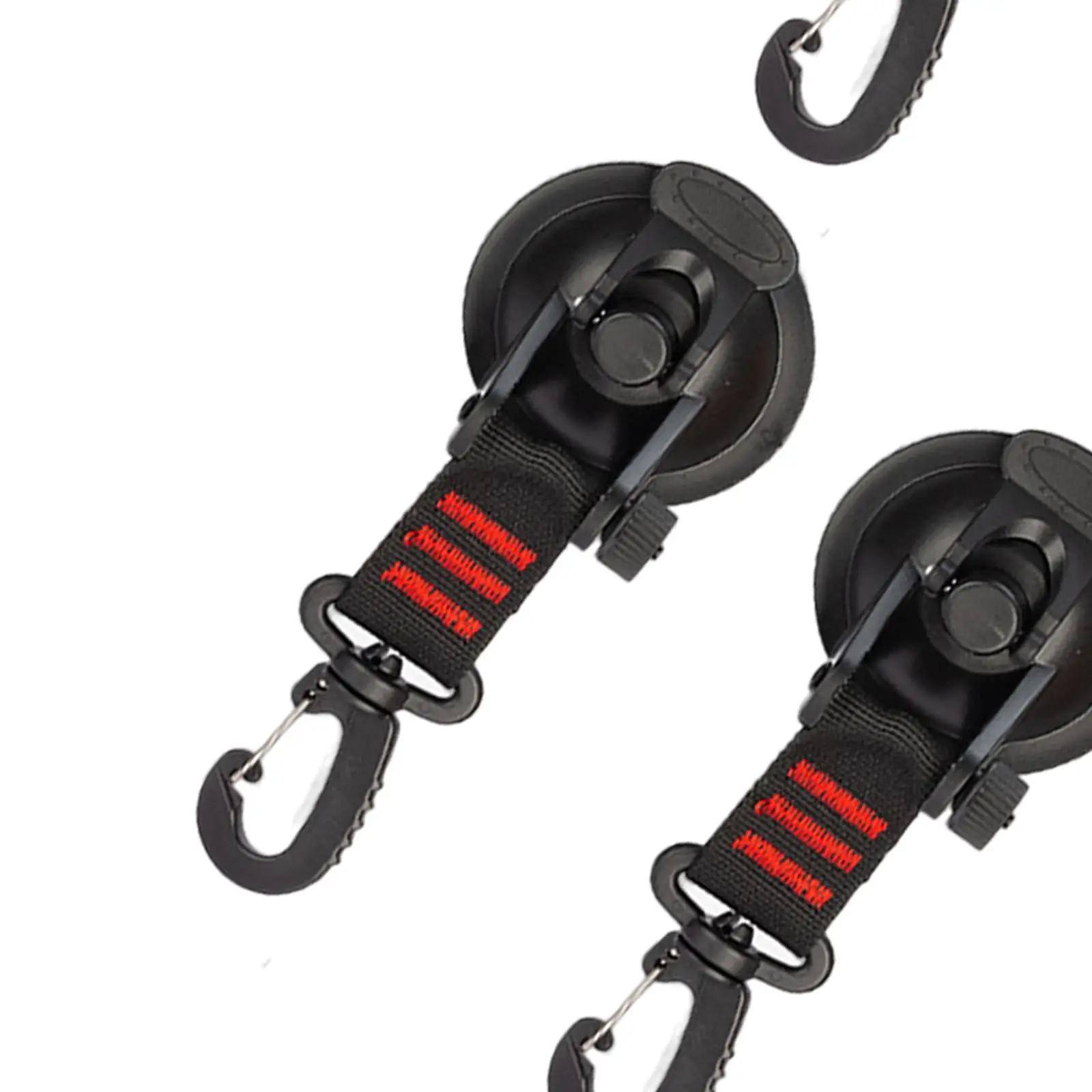 4x Vacuum Suction Cup Hooks, Tie Down Suction Cup,Reusable with Securing Hook,Camp Accessories for Camping,RV,Glass,Outdoor