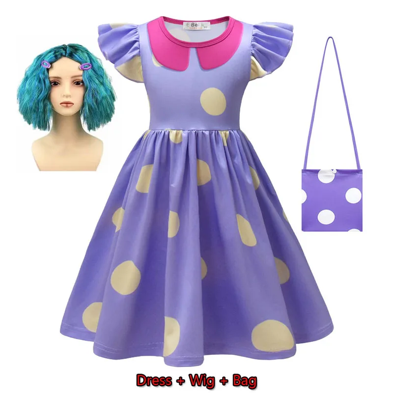 The Same Style Envy Cosplay Costume Princess Kids Girls Dress Wig Bag Halloween Carnival Birthday Happiness Party Suits