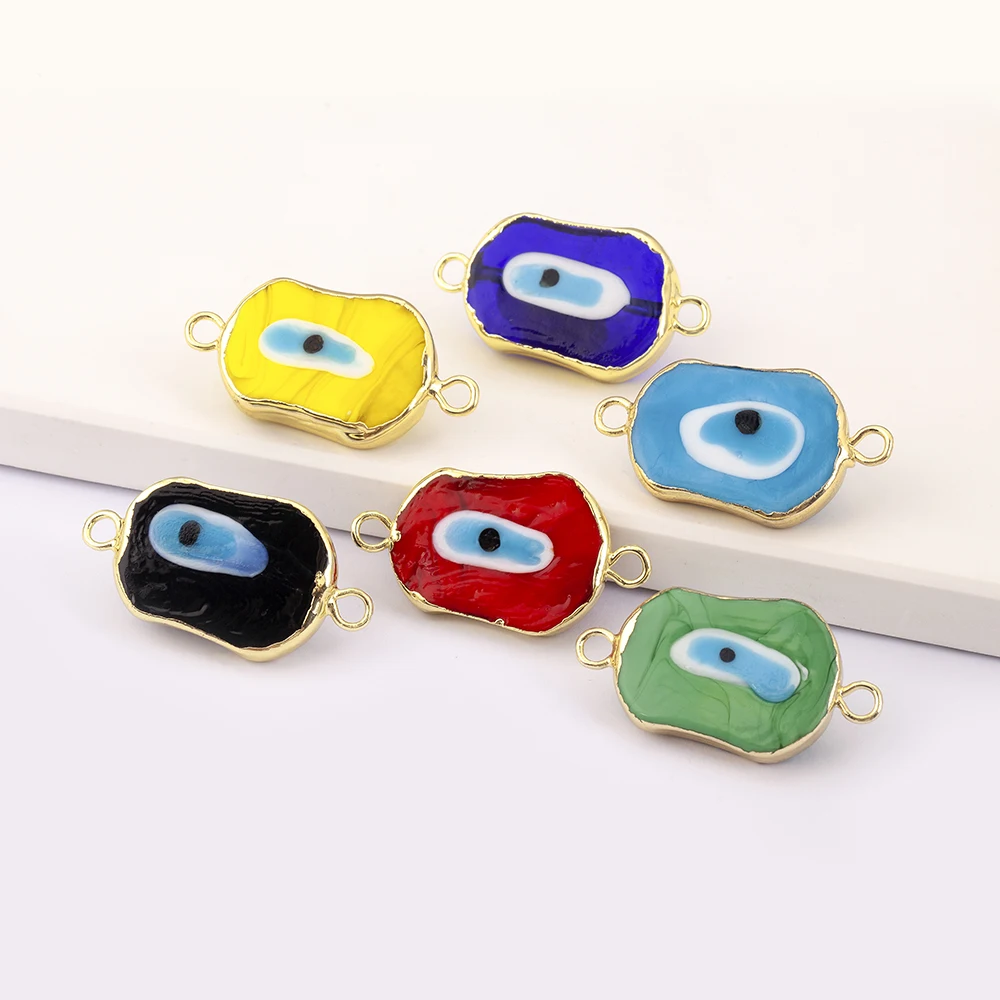 Special Shaped Colorful Evil Eye Pendant 6 Styles Copper Zircon Bracelet Jewelry Accessories Party For Women Men Gifts Wholesale