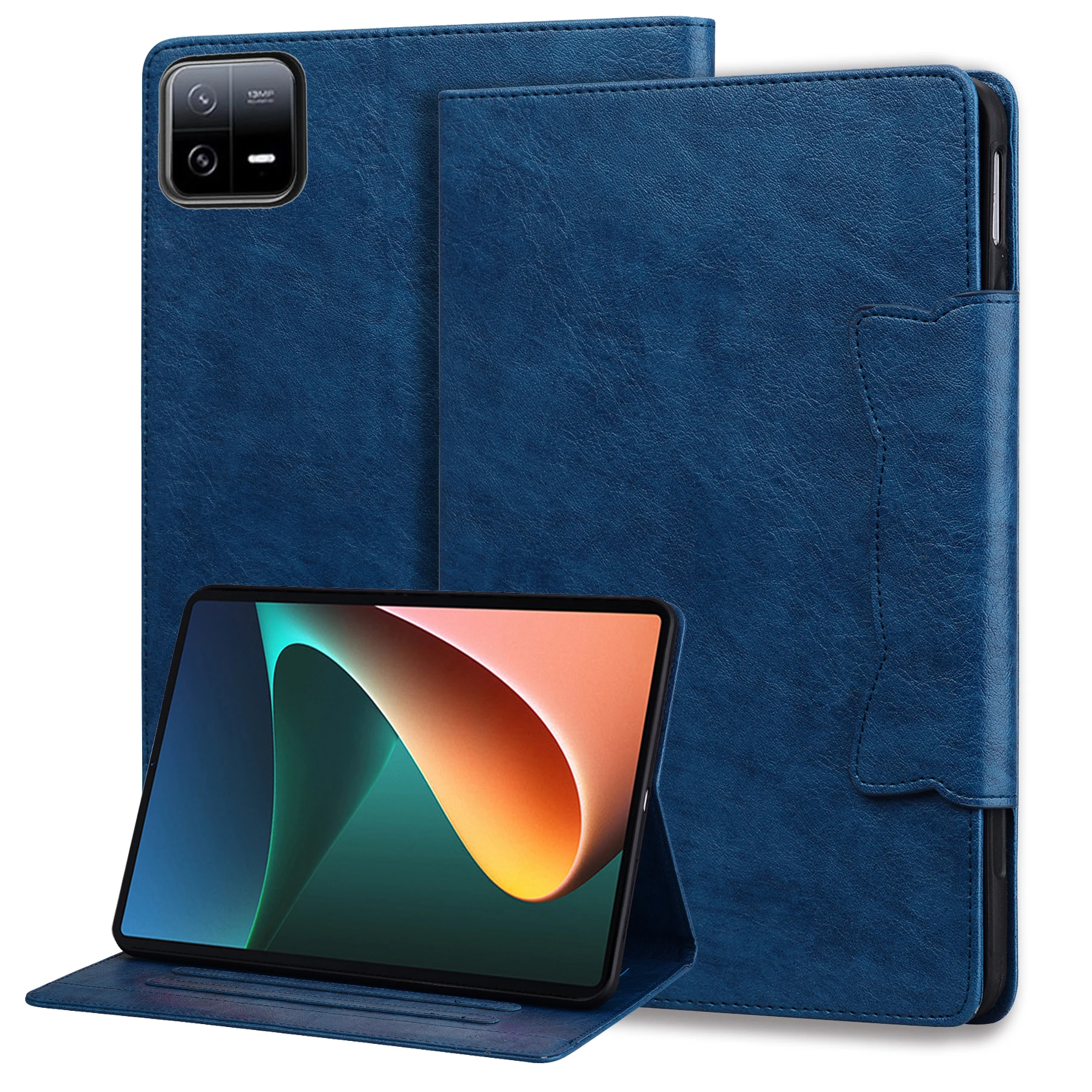 

Чехол-кронштейн для слота для карт для Xiaomi Pad 7, чехол 11,2 дюйма, магнитная пряжка Cat Tower, откидная защита от падения, кожаный мягкий чехол для сна