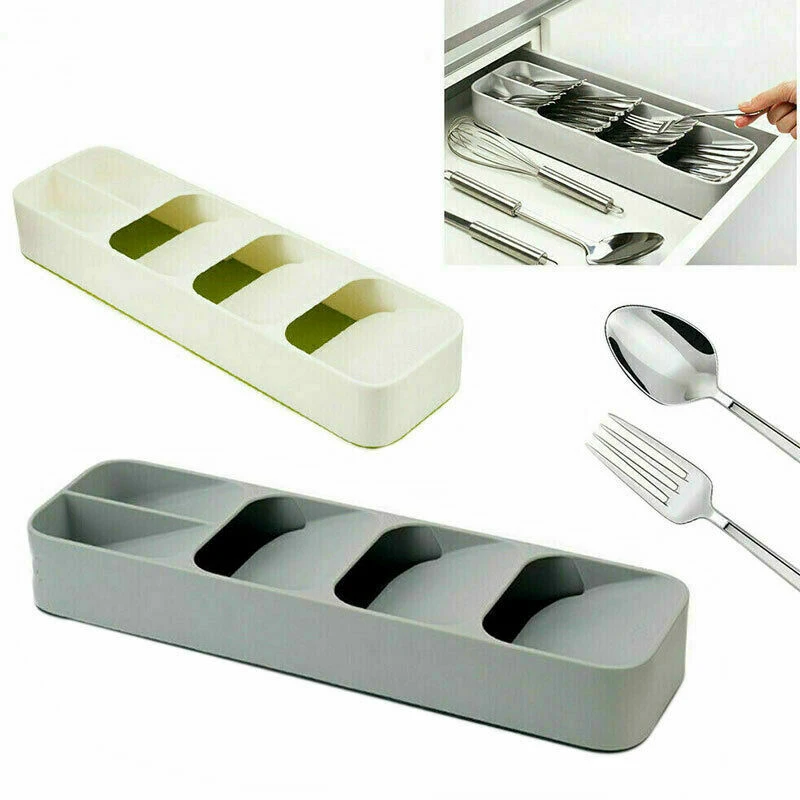 Kitchen Tableware Storage Box Cabinets Knife Fork Spoon Separation and Sorting Box Kitchen Drawer Tableware Storage Tray
