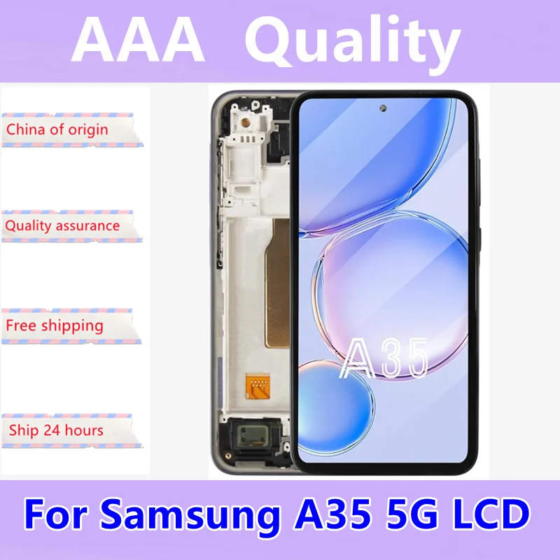 Tested  New  AMOLED For Samsung A35 5G LCD A356B A356E A356U Display Touch Screen Digitizer For Samsung A356 LCD high quality