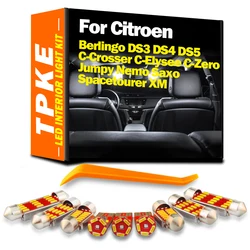 Indoor LED Light Kit Car Bulbs For Citroen Berlingo DS3 DS4 DS5 C-Crosser C-Elysee C-Zero Jumpy Nemo Saxo Spacetourer XM Canbus