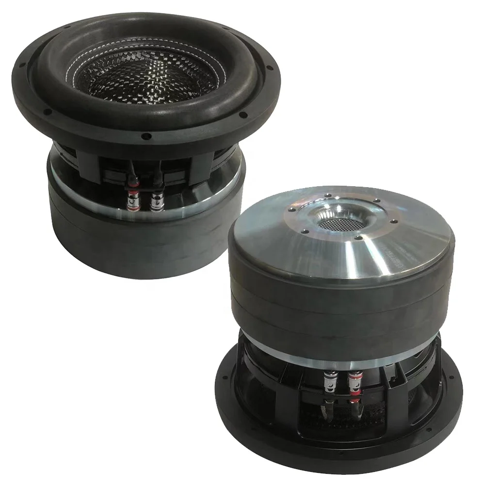 1000W RMS 3-inch VC Carbon Fiber High Foam Car Subwoofer for Automotive Competition, OEM Ready, 875-019E-X, 8-inch Black