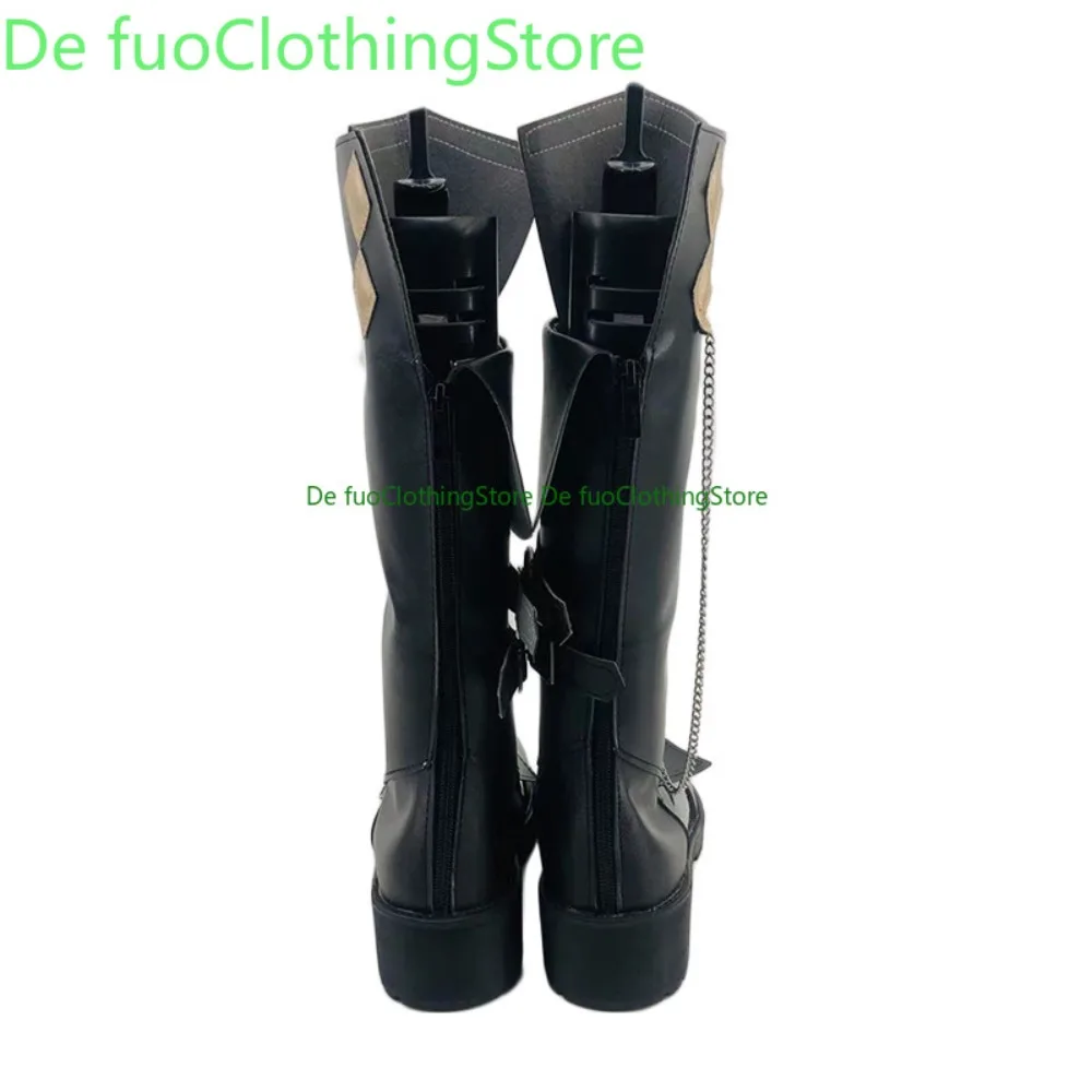 Defuo Genshin Impact Tartaglia Cosplay Shoes Anime Convention Boots Anime Game Role-playing Shoes And Boots Halloween Party