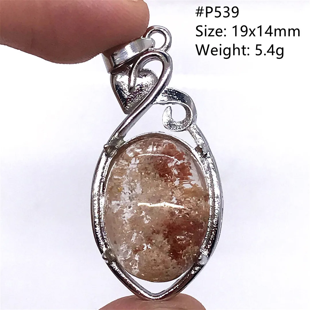 Top Natural Ghost Phantom Quartz Necklace Pendant For Women Lady Men Healing Gift Luck Crystal Beads Silver Clear Gemstone AAAAA
