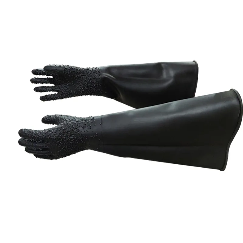 Gloves for Naper  Machine, Lengthened and Thickened with Granular Rubber High Pressure Sandblasting Accessories, Protection