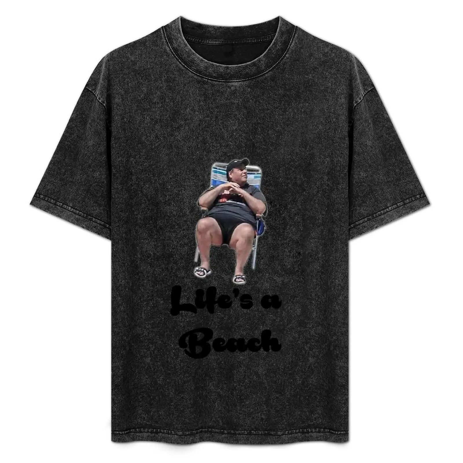 

Life's a Beach (With Text) T-Shirt Work Wear Lightweight Tee