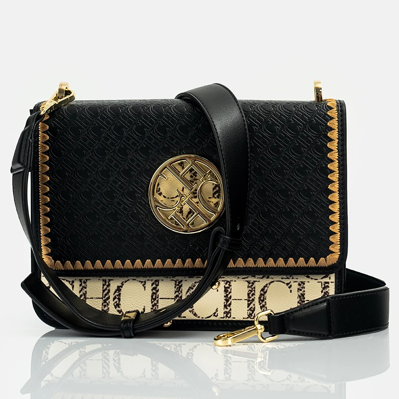 

CH Solid Design Shoulder Bag Dark Letter Embossed Ladies Party Bag Exquisite Luxury Brand Fashion Design Handbag Classic