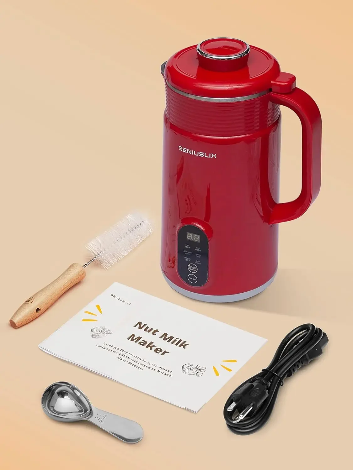 Milk Maker Machine for Homemade, Plant-Based Milk with Auto Clean & Temperature Control Soy Milk Maker, Non-Dairy Beverages-