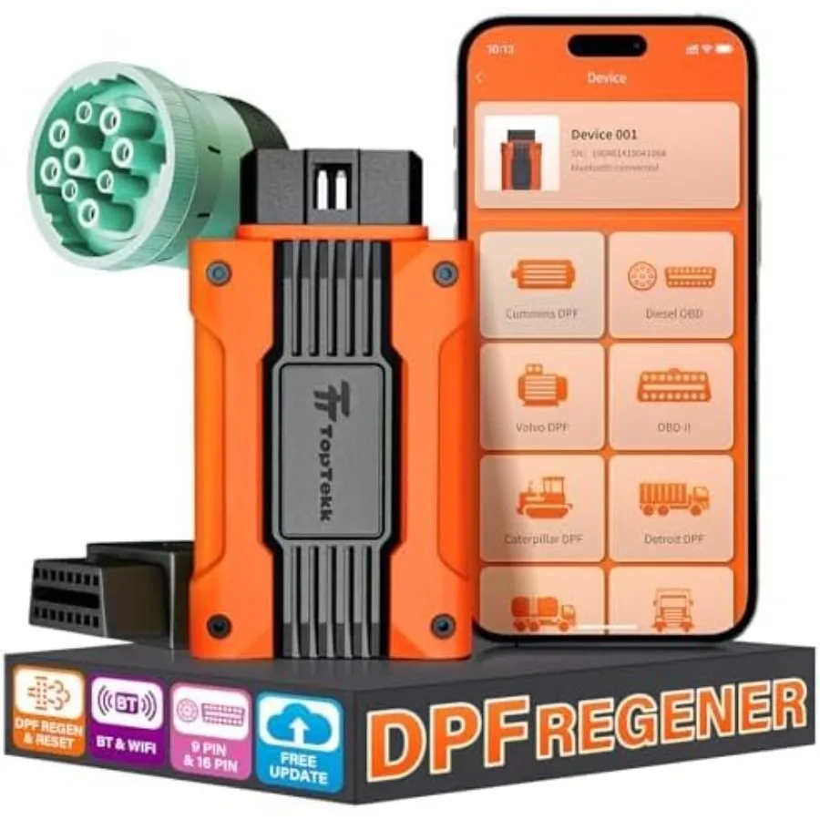 

Emergency DPF Regeneration and Reset Device for Heavy Duty Trucks with Advanced Scanning Capabilities Compatible with Cummins V