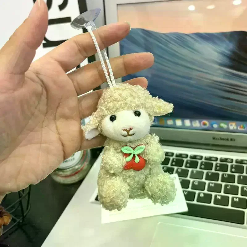 2027 Year Of The Sheep Plush Lamb Keychain Cute Curly Sheep Doll Pendant Bag Hanging Ornament Car Key Holder For New Year Gifts