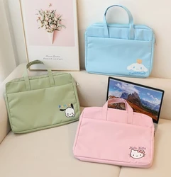 Lovely Laptop Bag Kuromi My Melody Cinnamoroll Kawaii Japanese Style Briefcase Tablet Bag Cartoon Handbag Oxford Bag Girl