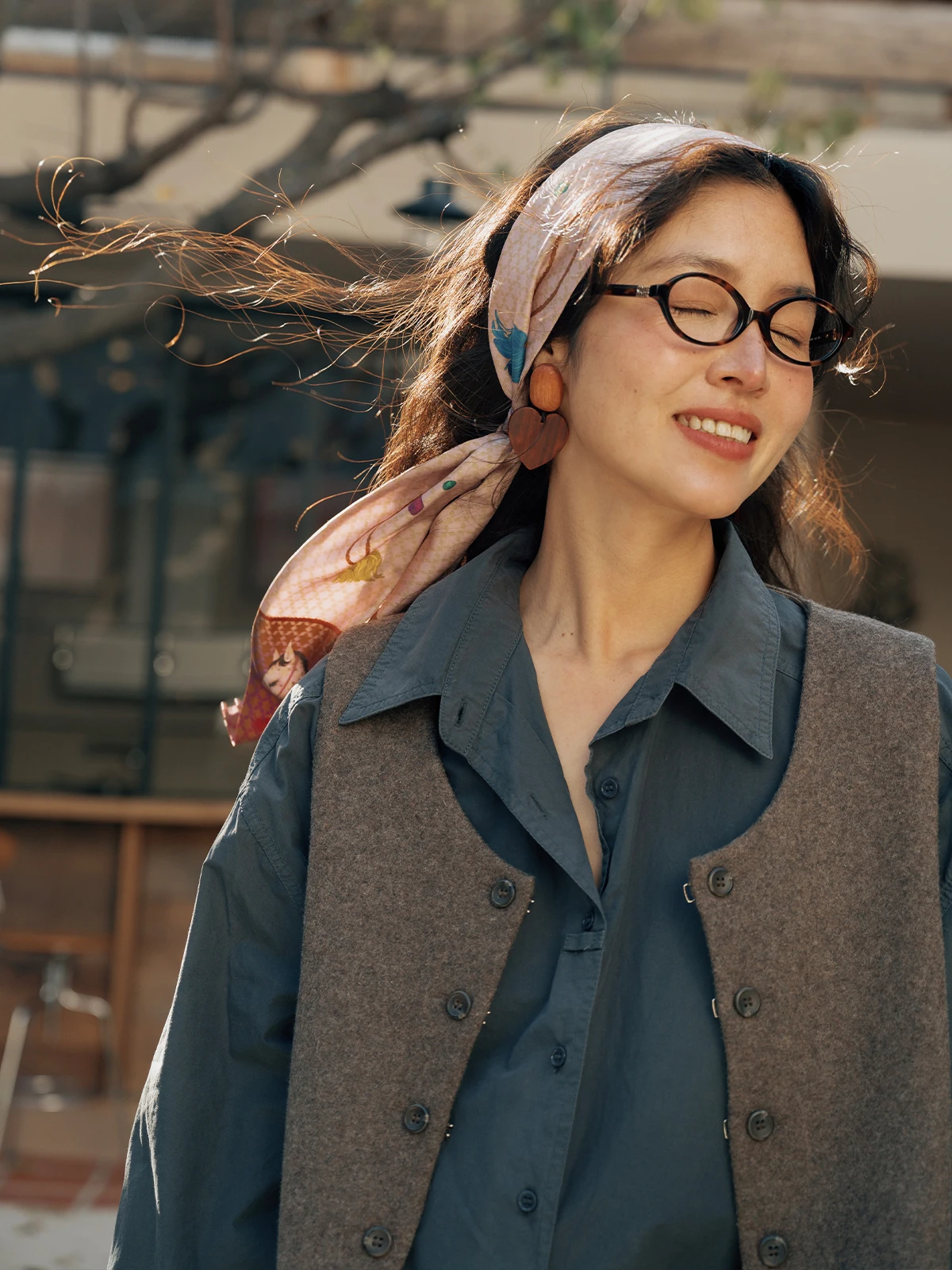 

Bright Star Printed Silk Scarf Hairband Handmade Beaded Narrow Silk Scarf for Bag Tying Zhou Xiaodou Original Design