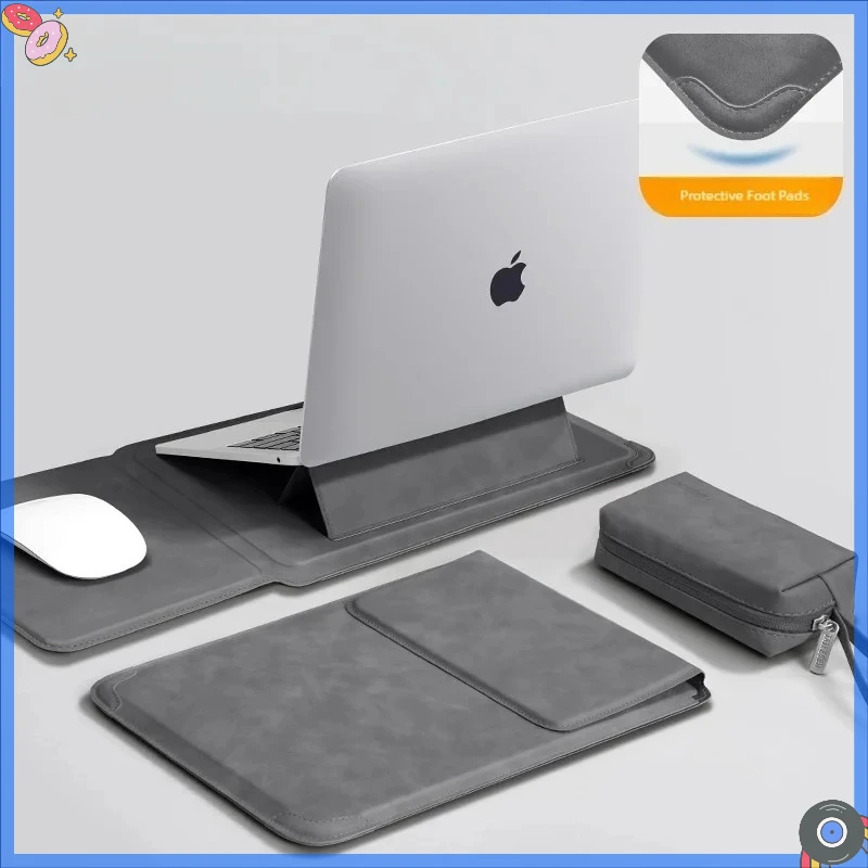

Laptop Sleeve Case 13 14 15 15.6 16Inch for Huawei HP DELL Bag for Macbook Air Pro 13 13.6 M4 Notebook Case with Stand Men Women