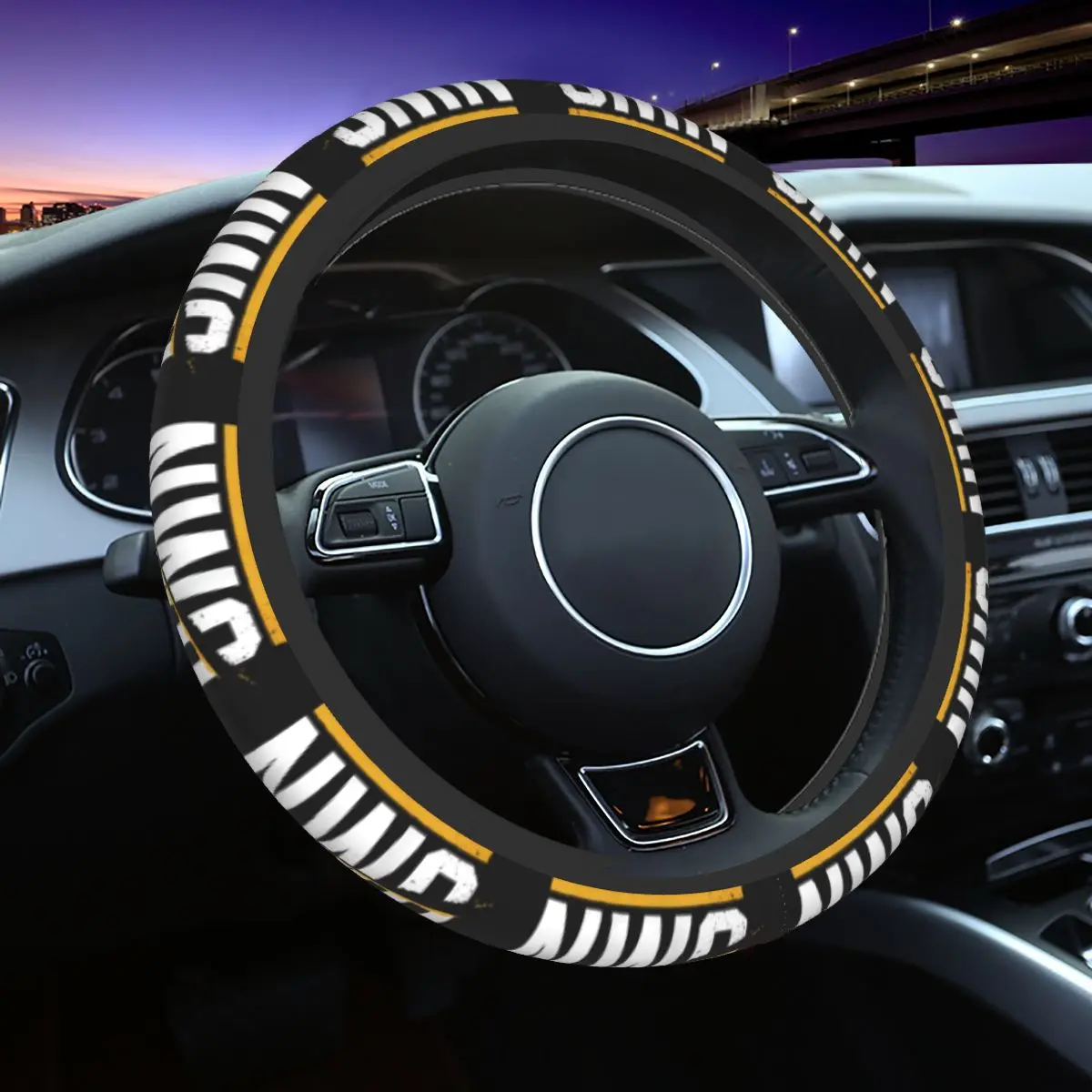 

Car Steering Wheel Covers NWO Universal Braid On The Steering Wheel Cover Auto Decoration Elastische Steering-Wheel Accessories