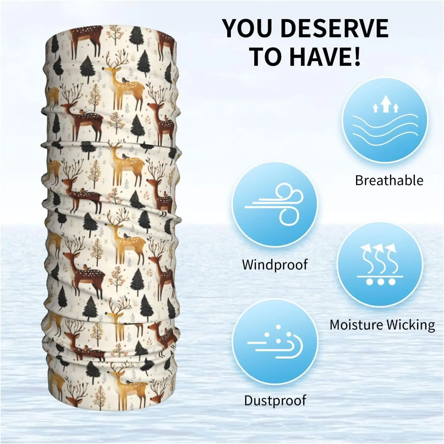 Kominiarki męskie damskie z nadrukiem leśnych zwierząt, jeleni i ptaków, bandany, balaclava, półmaska na twarz, osłona na szyję, szalik.