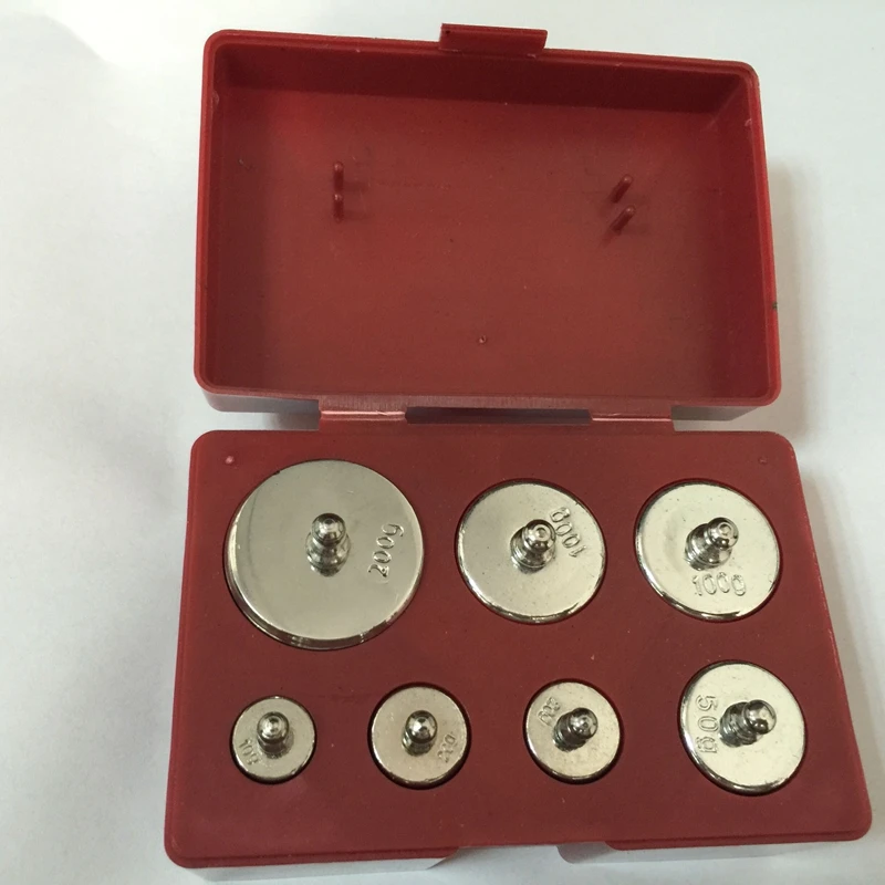 Calibration Weight Set 7PCS/Set 200g 100g 50g 20g 10g Grams Jewelry Scale Weight Box 500g High Precision Standard Calibration